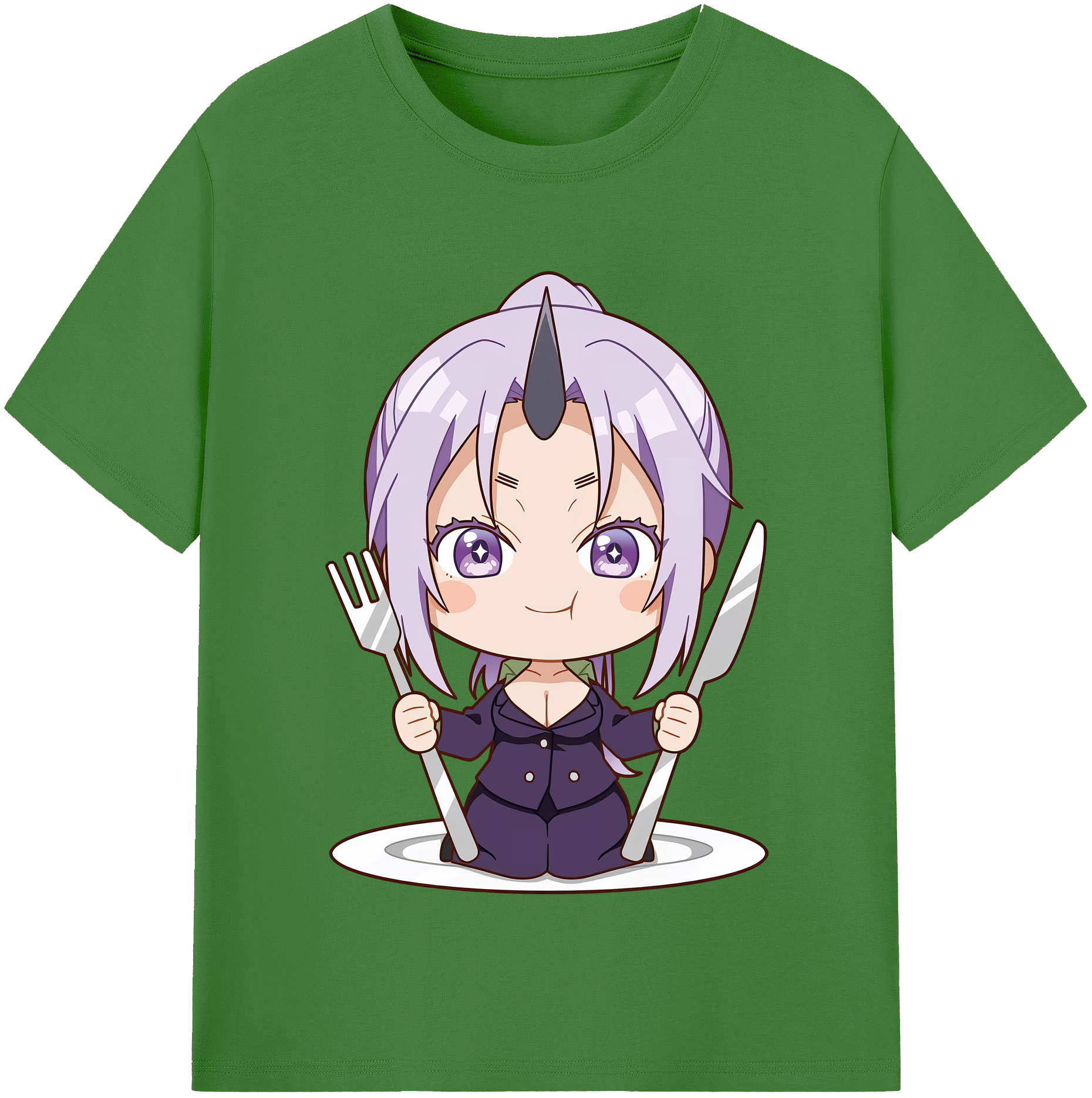 （画像用） 転スラ Regarding Reincarnated to Slime レディースカジュアルプリントTシャツ（綿100％）